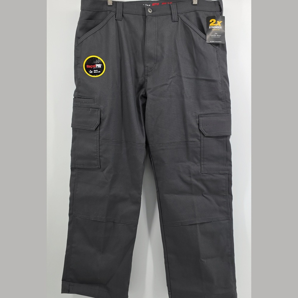 Dickies DuraTech Ranger Pant 38x30 Gray Relaxed Straight Fit Flex Work Cargo